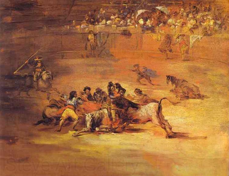 Francisco Jose de Goya Scene of Bullfight Norge oil painting art